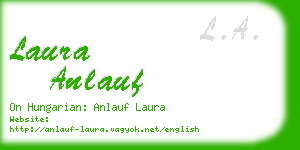 laura anlauf business card